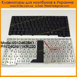Keyboard RU for ASUS F2, F3, F5, T11 ( RU black, 28Pin )